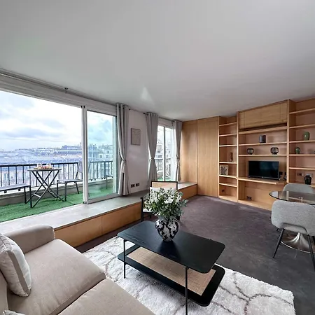 公寓 Champs Elysees - Prestige With Balcony Ac And View For 3