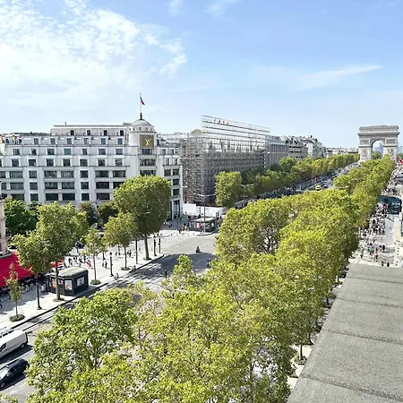 Champs Elysees - Prestige With Balcony Ac And View For 3 公寓 巴黎